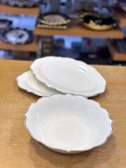 AROW ALTIN YALDIZLI  3'LÜ KAYIK TABAK SALATA KASE SETİ