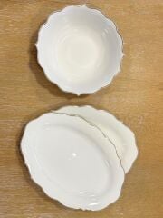 AROW ALTIN YALDIZLI  3'LÜ KAYIK TABAK SALATA KASE SETİ