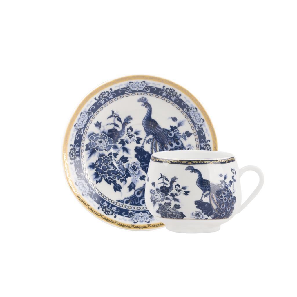 GEYŞA MAVİ TOMBUL 6 KİŞİLİK TÜRK KAHVESİ FİNCANI