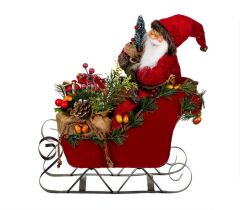 KIZAKLI NOEL BABA DEKOR 40CM