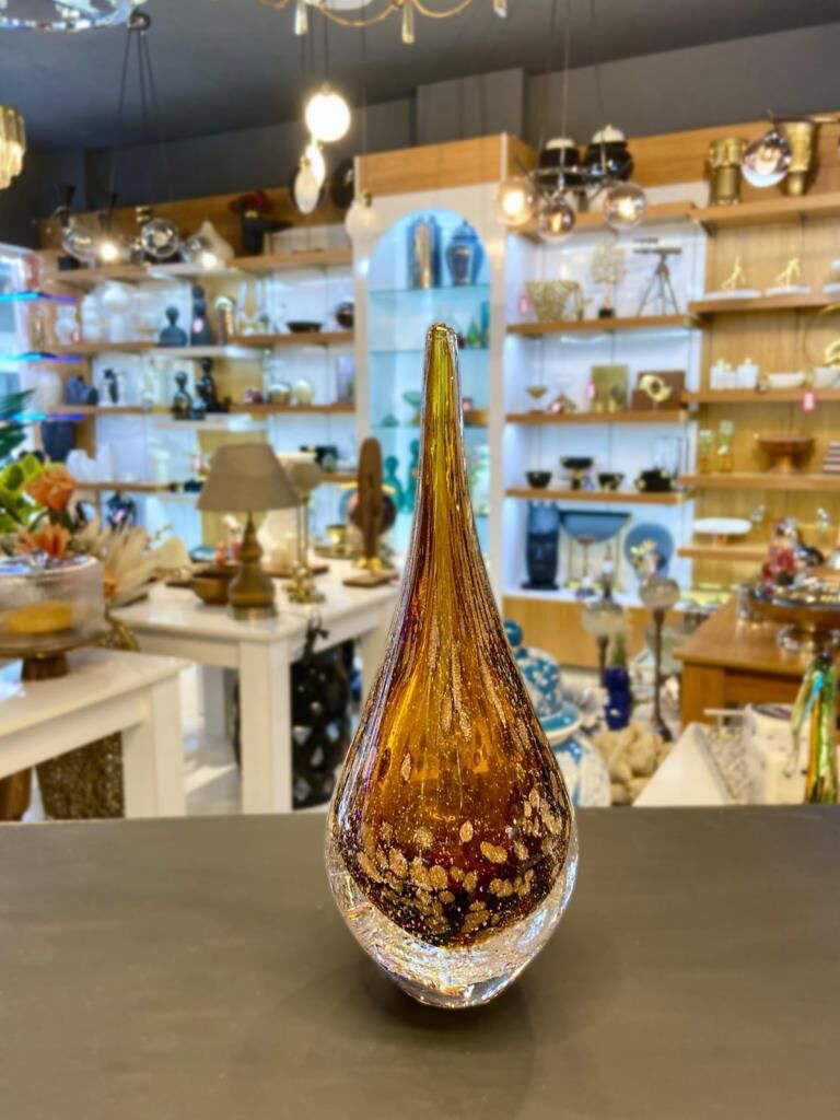 KRİSTAL CAM KAHVE DAMLA DEKOR 10X25CM