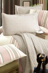 LADEN ÇİFT KİŞİLİK YATAK ÖRTÜSÜ SETİ TAŞ