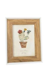 AHŞAP ÇERÇEVE KAKTÜS 19x24 cm