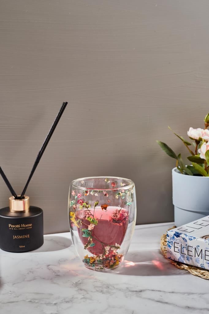 FLOWER ÇİFT CİDARLI BARDAK 350ML