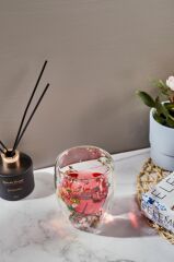 FLOWER ÇİFT CİDARLI BARDAK 350ML