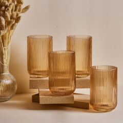 IMOLA AMBER 4'LÜ UZUN BARDAK 440ML
