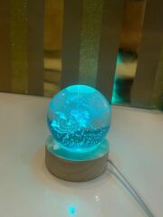 GEZEGEN CAM IŞIKLI DEKORATİF KÜRE