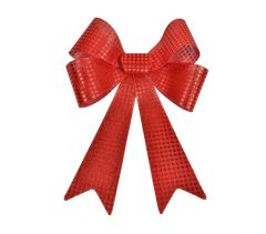 PARLAK KIRMIZI NOEL FİYONK DEKOR 46CM