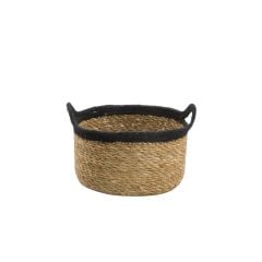 HASIR SİYAH KULPLU SAKSI/SEPET 15CM