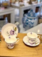 MOR ÇİÇEK 2 KİŞİLİK TÜRK KAHVESİ FİNCANI