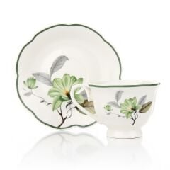 YEŞİL ÇİÇEK 2 KİŞİLİK TÜRK KAHVESİ FİNCANI