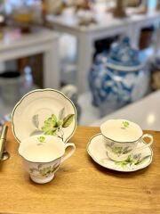 YEŞİL ÇİÇEK 2 KİŞİLİK TÜRK KAHVESİ FİNCANI