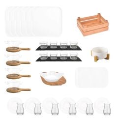 BAMBU PORSELEN 6 KİŞİLİK 42 PARÇA SERVİS SETİ