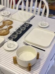 BAMBU PORSELEN 6 KİŞİLİK 42 PARÇA SERVİS SETİ