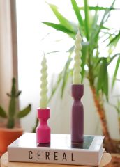 CANDY YEŞİL 2'Lİ ŞAMDAN MUM 17CM