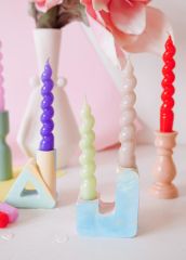 CANDY YEŞİL 2'Lİ ŞAMDAN MUM 17CM