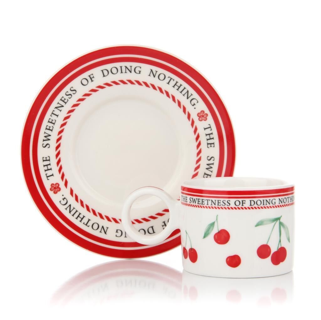 KİRAZ DESEN 2 KİŞİLİK TÜRK KAHVESİ FİNCANI