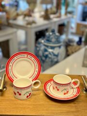 KİRAZ DESEN 2 KİŞİLİK TÜRK KAHVESİ FİNCANI