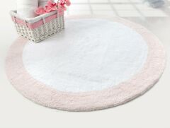 TULLY TEKLİ BANYO PASPAS BEYAZ/PEMBE 90x90CM