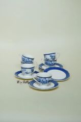 BLUE LİFE 6 KİŞİLİK TÜRK KAHVESİ FİNCANI