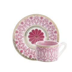 FUŞYA DESENLİ TEK KİŞİLİK ÇAY FİNCANI