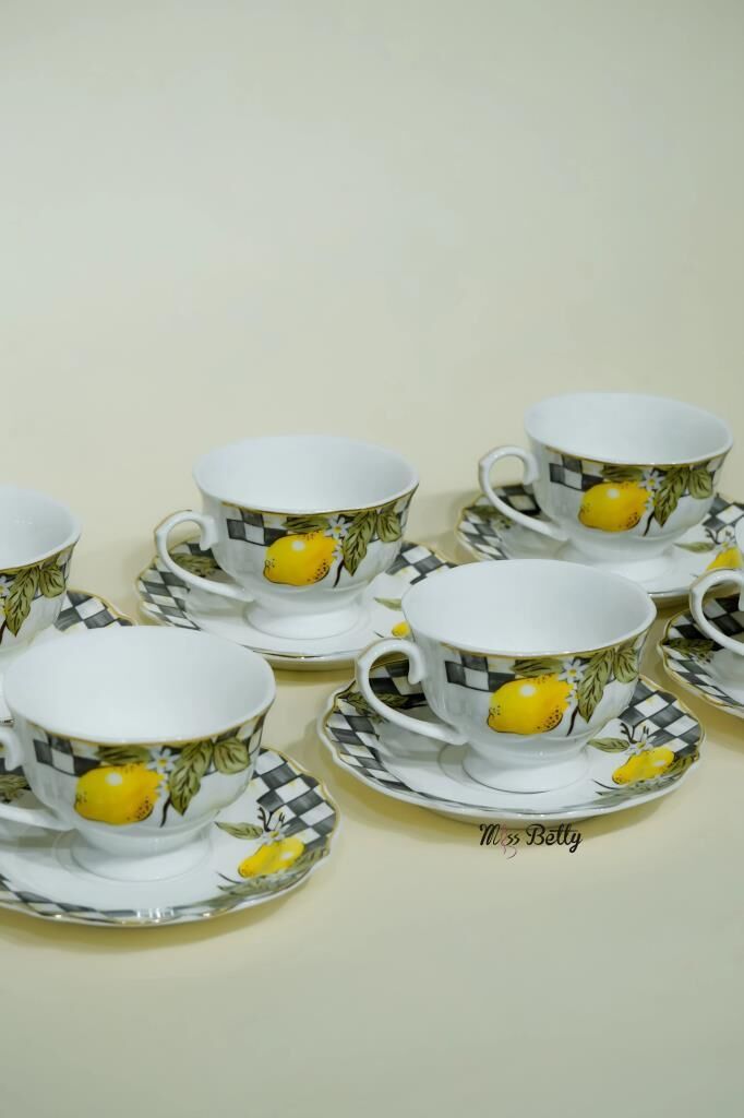 LEMON 6 KİŞİLİK ÇAY FİNCANI