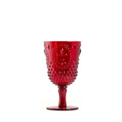 KIRMIZI AKRİLİK(PVC) 6'LI AYAKLI BARDAK 400ML