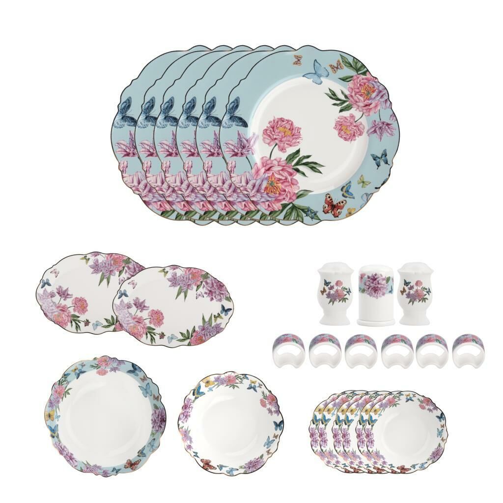 PEMBE ÇİÇEK DESEN 6 KİŞİLİK 26 PARÇA SERVİS SETİ