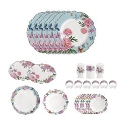 PEMBE ÇİÇEK DESEN 6 KİŞİLİK 26 PARÇA SERVİS SETİ