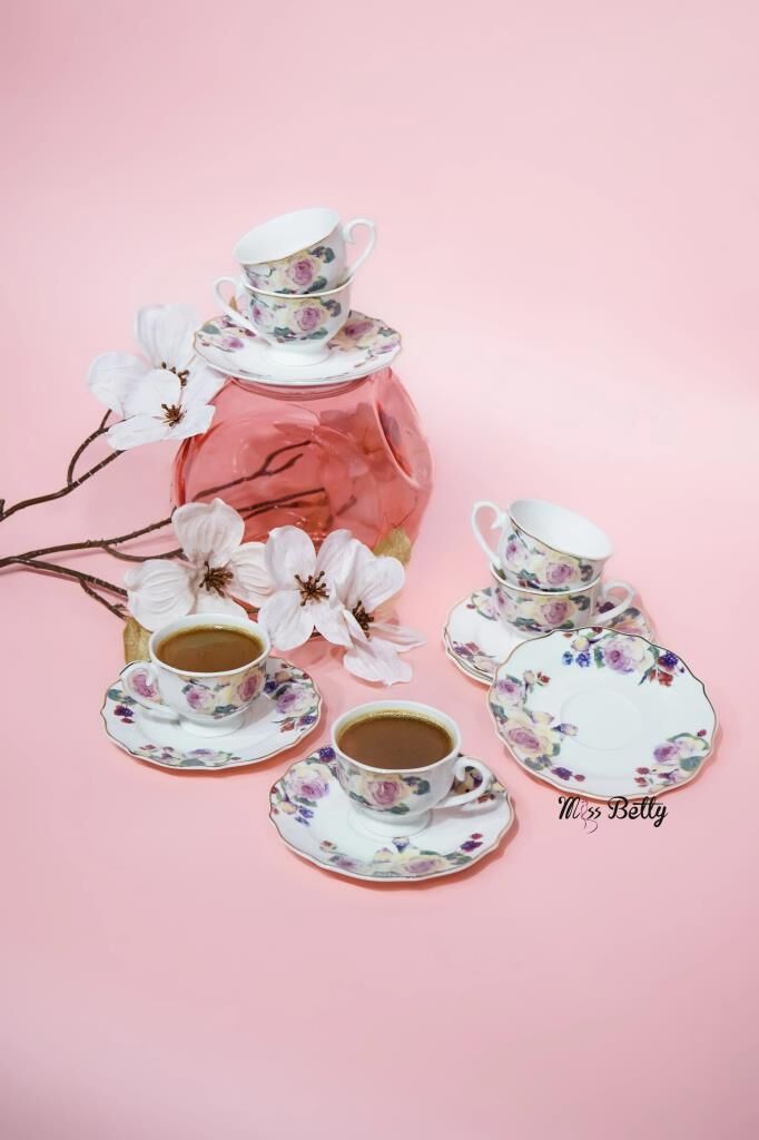 ROSE DELUXE 6 KİŞİLİK TÜRK KAHVESİ FİNCANI