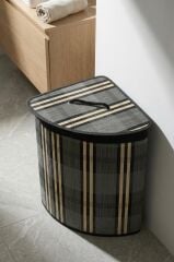 BAMBU KÖŞELİK KATLANABİLİR YEŞİL ÇAMAŞIR SEPETİ