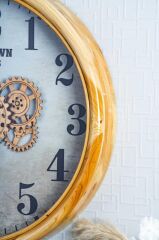 AHŞAP ÇARKLI DUVAR SAATİ 62CM