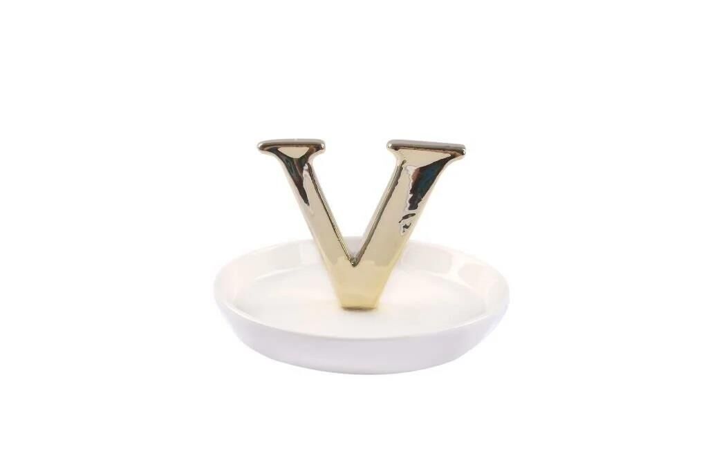 AROW PORSELEN YALDIZLI HARF TABAK V