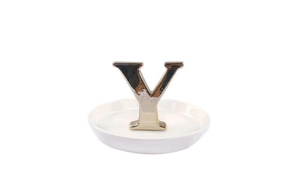 AROW PORSELEN YALDIZLI HARF TABAK Y