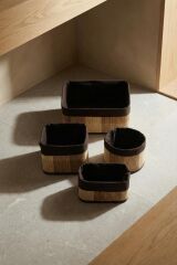 BAMBU 4'LÜ SEPET SETİ AÇIK KAHVE