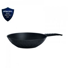 BIO DIAMOND ANTIBAKTERİYEL KULP İNDÜKSİYONLU TABAN WOK TAVA 28CM