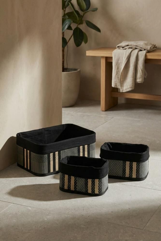 BAMBU 3 'LÜ SEPET SETİ YEŞİL