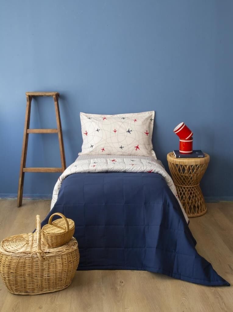 PLANE TEK KİŞİLİK YATAK ÖRTÜSÜ SET