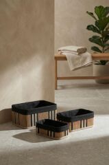 BAMBU 3 'LÜ SEPET KAHVE