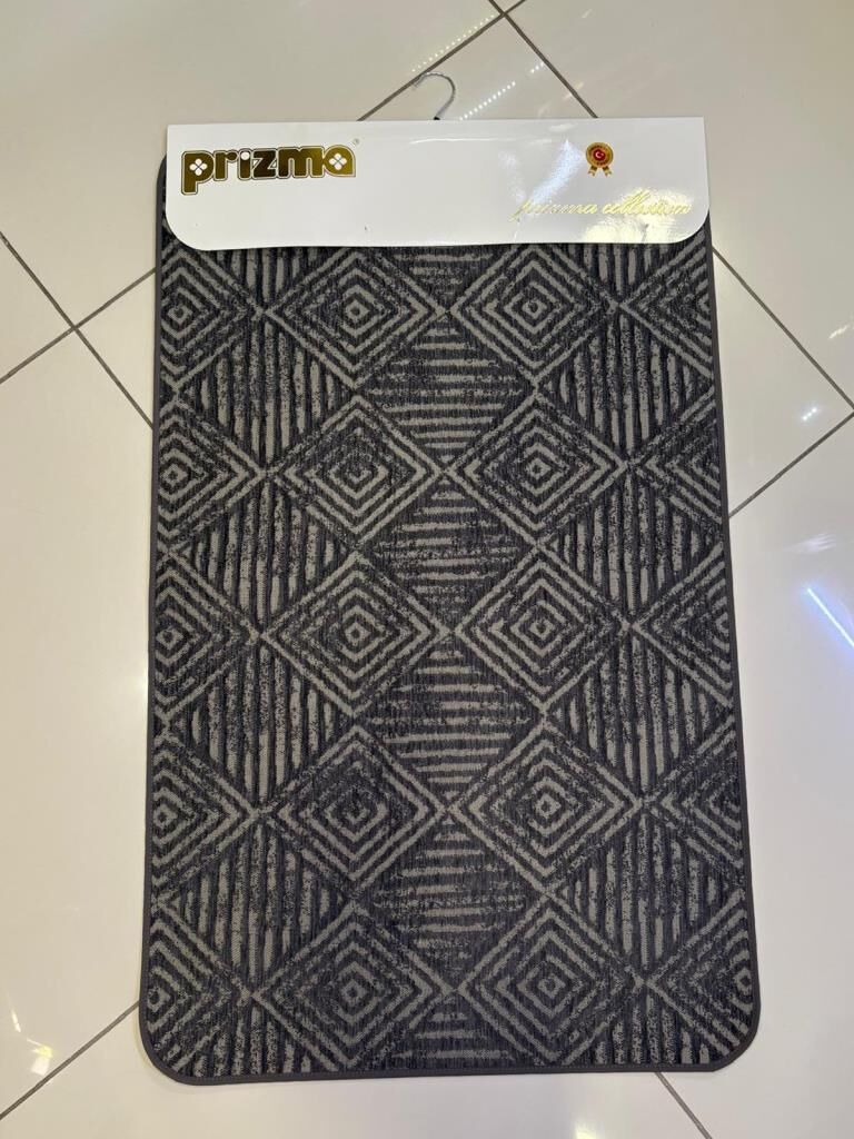 JAKAR ANTRASİT DESENLİ 2'Lİ BANYO PASPASI 60X100 + 50X60CM