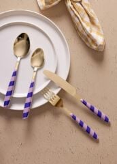 JOY GOLD MOR 24 PARÇA ÇATAL KAŞIK BIÇAK TAKIMI