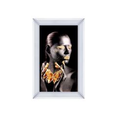 ALTIN KELEBEKLİ AFRİKALI KADIN TABLO 40x60cm