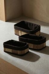 BAMBU 3 'LÜ SEPET AÇIK KAHVE