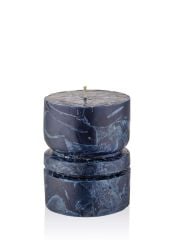 MARBLE LACİVERT MUM 10X13CM