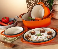 TURUNCU DEMİR DÖKÜM TENCERE 30CM