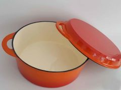 TURUNCU DEMİR DÖKÜM TENCERE 30CM