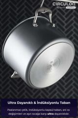 CİRCULON CAM KAPAKLI XL DERİN TENCERE 24X17CM