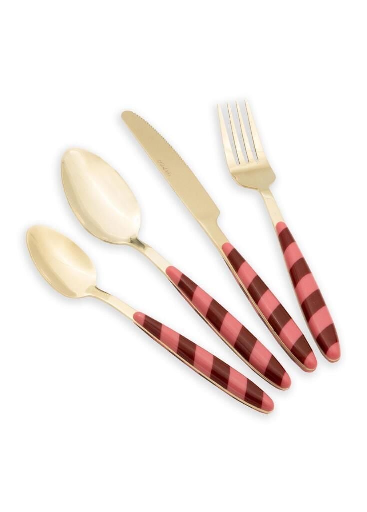 JOY GOLD PEMBE 24 PARÇA ÇATAL KAŞIK BIÇAK TAKIMI