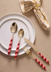 JOY GOLD PEMBE 24 PARÇA ÇATAL KAŞIK BIÇAK TAKIMI