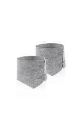 AÇIK GRİ 2'Lİ KEÇE ORGANİZER 13X13X13CM